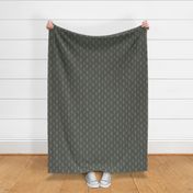 Botanical Berries in Dark Pewter Green - Large Scale