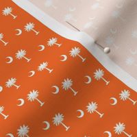 South Carolina Flag, Palmetto Moon, SOUTH CAROLINA Orange and White Fabric .8 inch