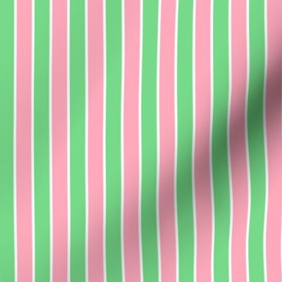 pink white green stripe