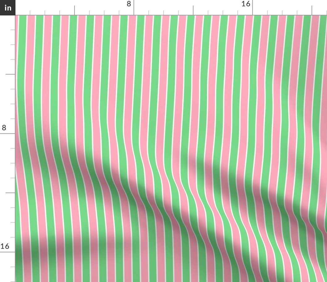 pink white green stripe