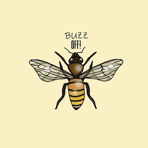 Buzz Off Embroidery Template 