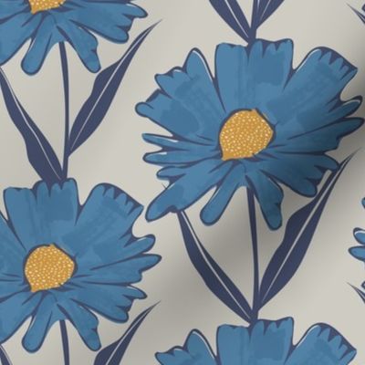 Vintage Wildflowers-Blue