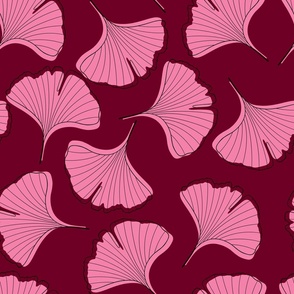 Ginkgo Biloba leaves seamless pattern 8