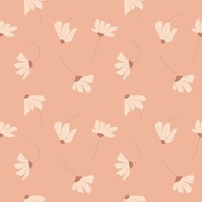 Tossed Simple Daisies in Light Pink