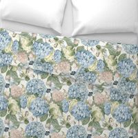 Mid-Century Cottage Charm: Classic Floral Butterflies in Spring
