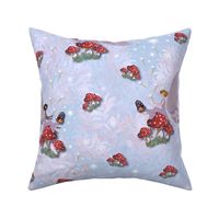 Lavender Dreams Fairy Tale Fantasy, Mystical Land of Fairy Wishes and Magical Twinkling Stars, Red White Polka Dot Spotted Toadstool Magic, Little Girls Pink Room, Baby Girl Nursery Sparkle