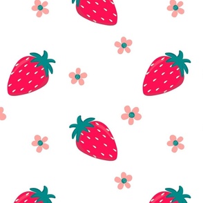Big - Strawberries & little flowers
