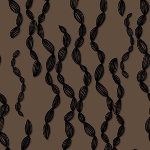 Pod Ribbons in Chocolate Brown and Black