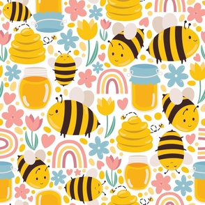 Spring Bee Pattern – Large