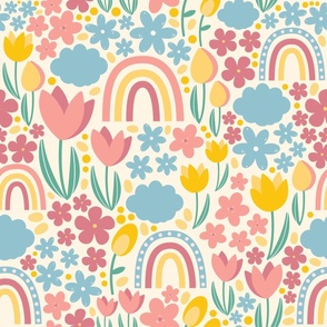 Spring Flower Garden Pattern – Large