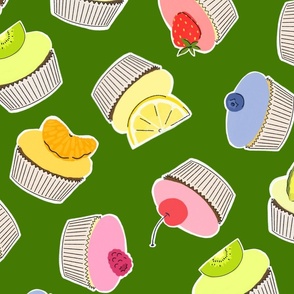 Cupcake Confetti - Green (large scale)
