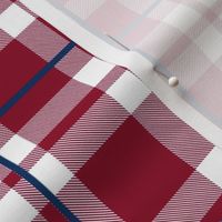 Bigger Scale Team Spirit Baseball Plaid in Los Angeles Anges Red and Blue