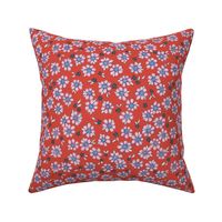 Dorthea Floral fire red LARGE 10x10 inch
