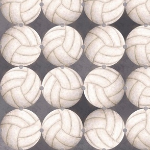 Mod Volleyball Sports | Grayscale | Harlequin Diamonds | Rustic Vintage 50s MCM