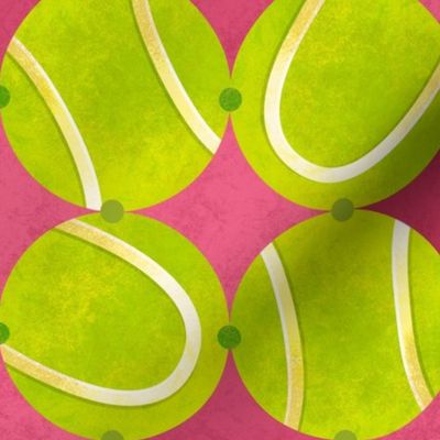 Mod Tennis Balls Pink | Harlequin Diamonds | Vintage 50s MCM