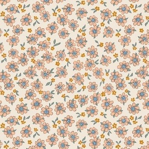 Dorthea Floral light almond MEDIUM 6x6 inch