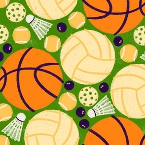 Court Sports Balls | Basketball Volleyball Pickleball Tennis Squash Badminton