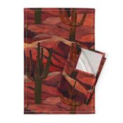 Arizona Desert Forest Saguaro Biome - Rust Green Ivory - Design 16354688