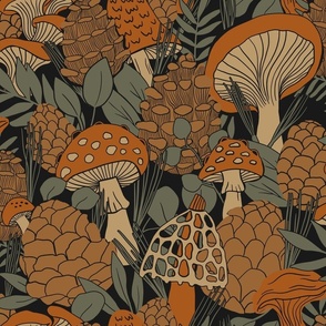 Mushrooms + Pinecones - Autumn