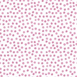 Micro Pink Watercolor Polka Dots 