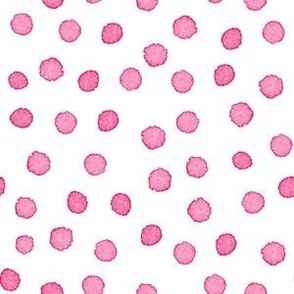 Pink Watercolor Polka Dots
