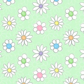 Easter Spring Flowers - Mint Green