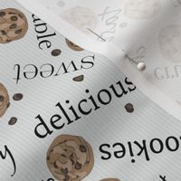 Chocolate Chip Cookies with sweet treat words