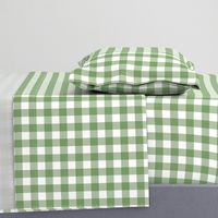 SAGE GREEN GINGHAM 1 INCH