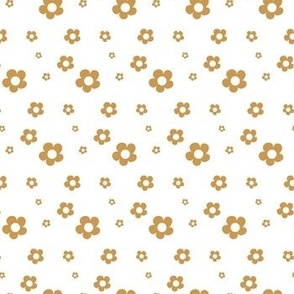 Funky Ditsy Floral - Mustard