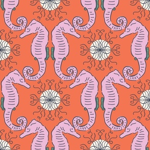 SEAHORSE RED AND PINK