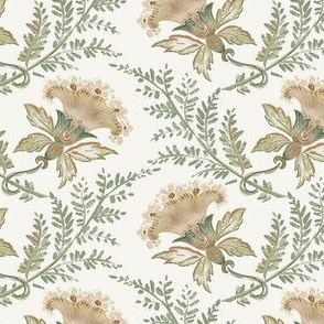 Narcissa Bloom Tan Green