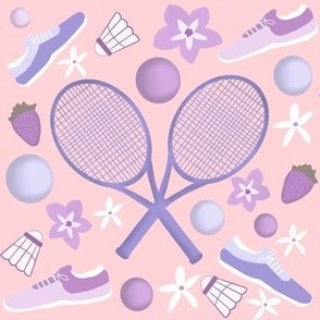 Girly purple and pink court sports 7x7