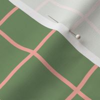 LARGE - Tennis Badminton Net - Wavy Grid - Irregular Plaid