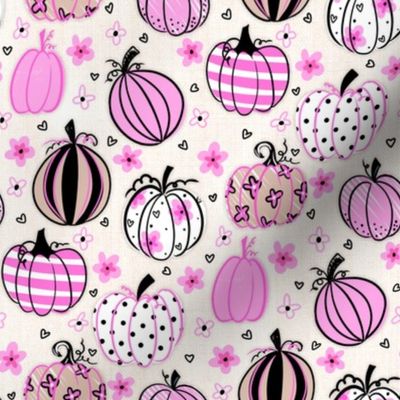 Pink Black and Tan Pumpkins