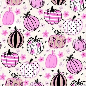 Pink Black and Tan Pumpkins
