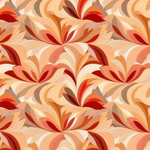 Vibrant Autumn Leaves Abstract Pattern 