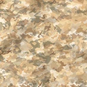 Sahara Escape - Earth Tone Camouflage Pattern Fabric 