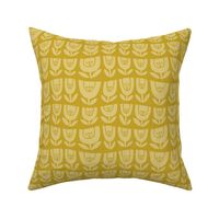Wonky Tulips Silhouette Gold Yellow [Small]