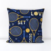 Tennis Rackets and Balls - Blue