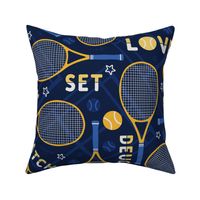 Tennis Rackets and Balls - Blue
