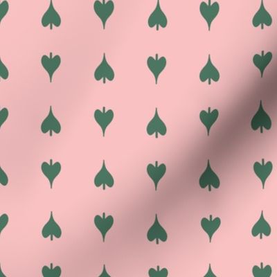 Simple Spade Heart Shaped Leaf Silhoette in Pink