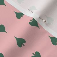 Simple Spade Heart Shaped Leaf Silhoette in Pink