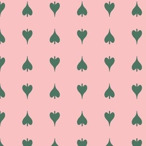Simple Spade Heart Shaped Leaf Silhoette in Pink