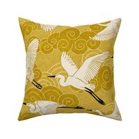 Crane Flight on gold - large - 14”