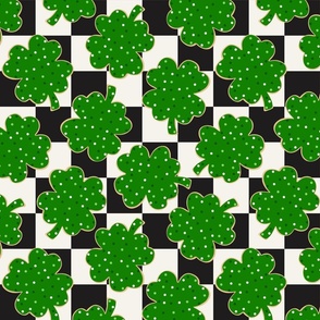 St Patricks Day Lucky Cookies Checker BG - Large Scale