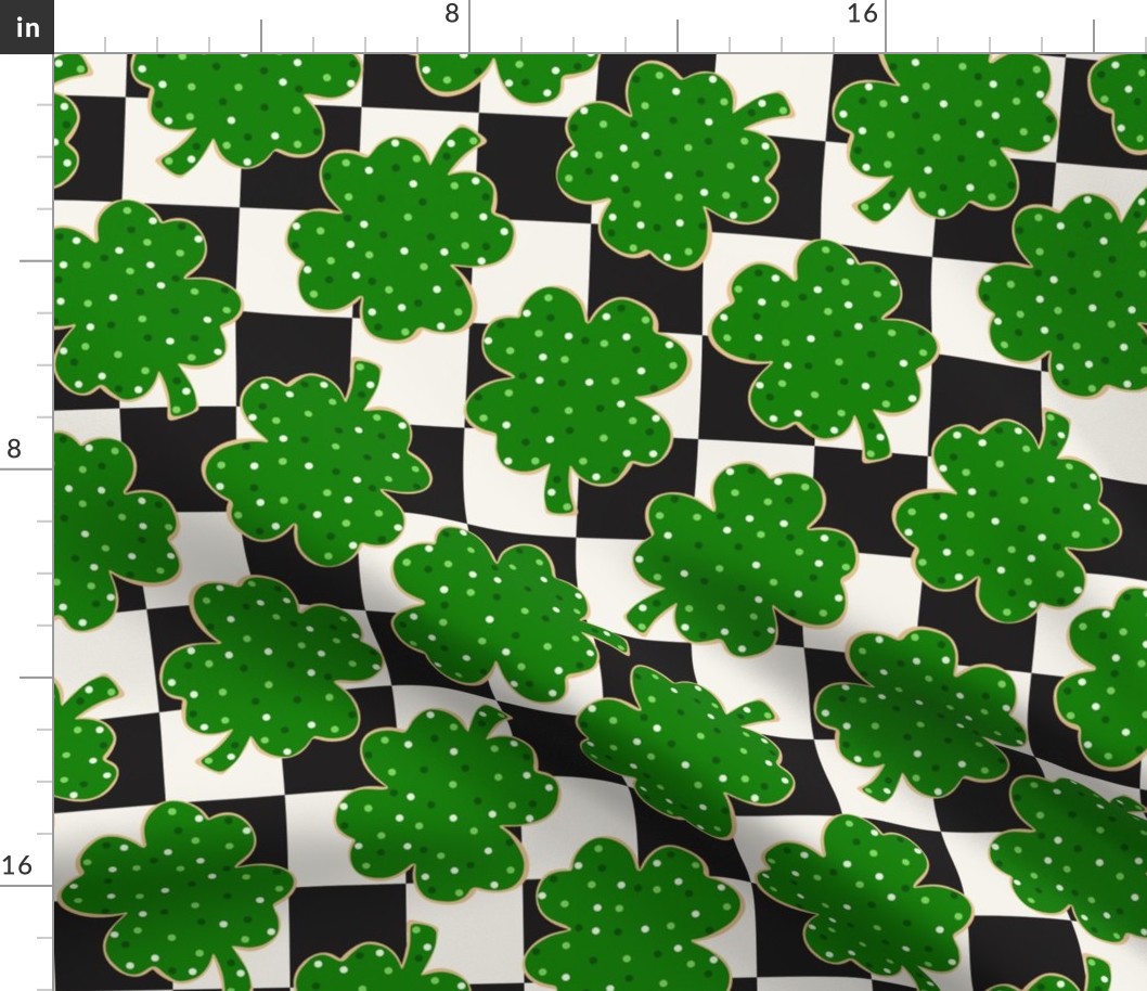 St Patricks Day Lucky Cookies Checker BG - Large Scale