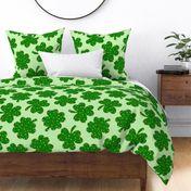 St patricks Day Shamrock and Lucky Cookies Green BG - XL Scale