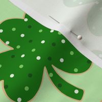 St Patricks Day Shamrock Cookies Green BG- Large Scale