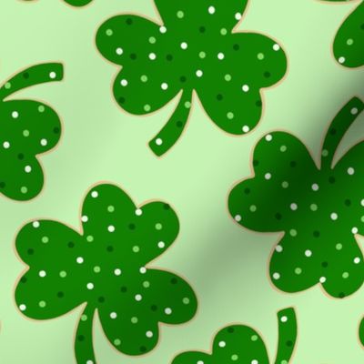 St Patricks Day Shamrock Cookies Green BG- Large Scale
