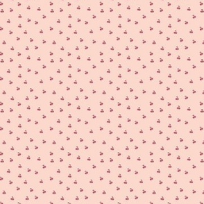 Happy Cherries | micro | on baby pink